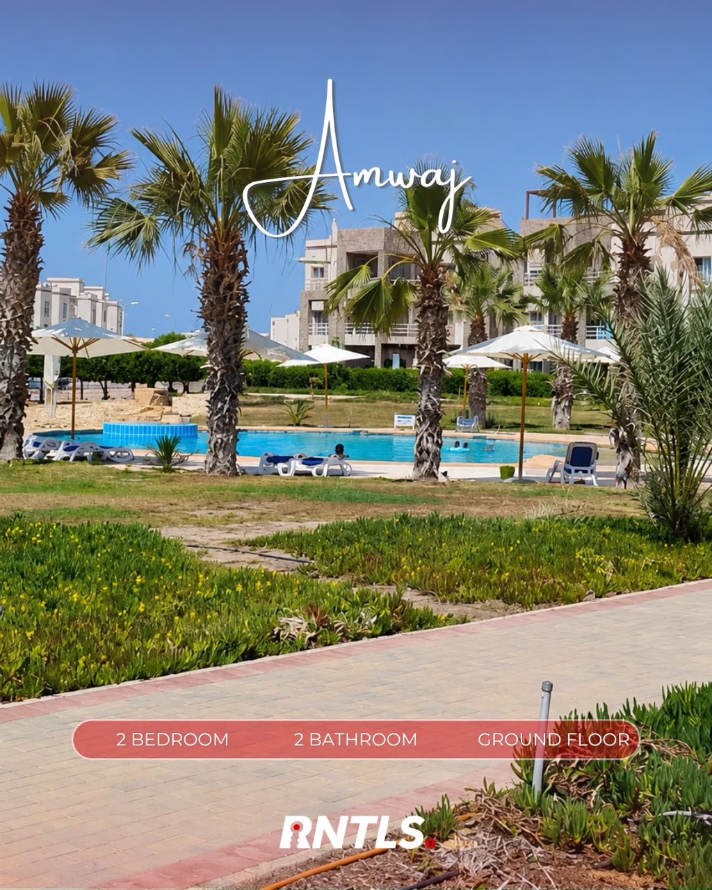 Ground floor chalet available for rent in Amwaj.