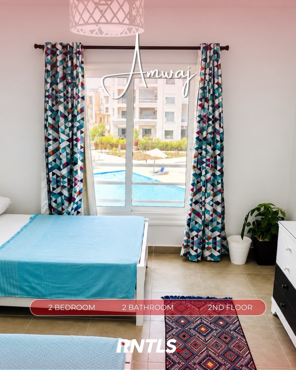 Chalet with pool view available for rent in Amwaj. photo 3