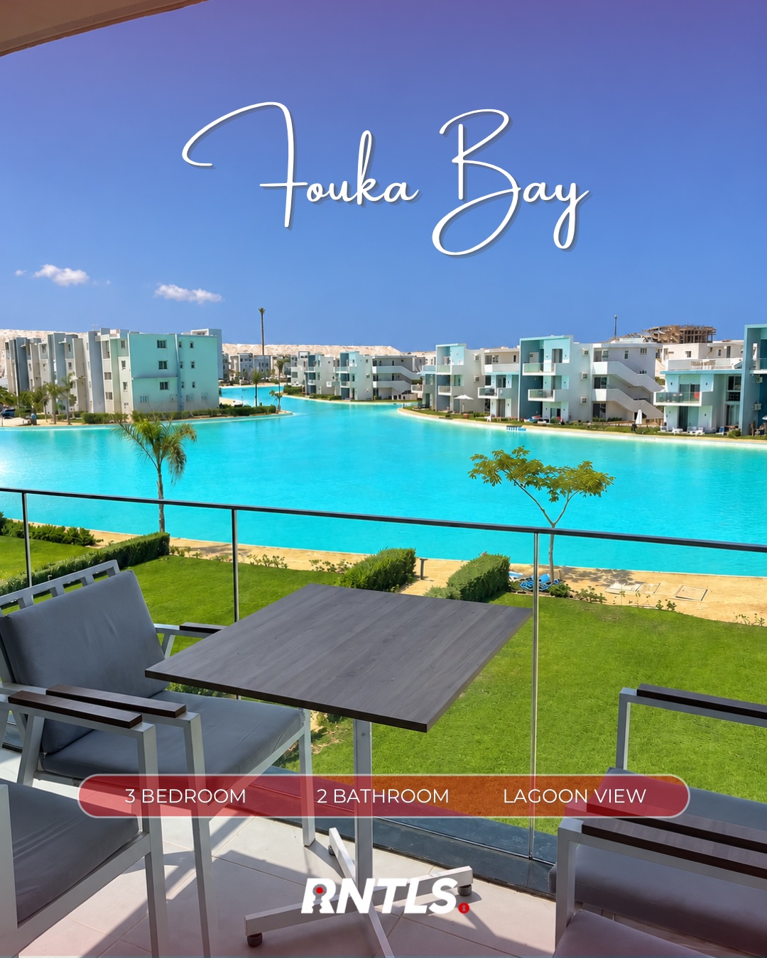 Chalet with lagoon view available for rent in Fouka Bay.