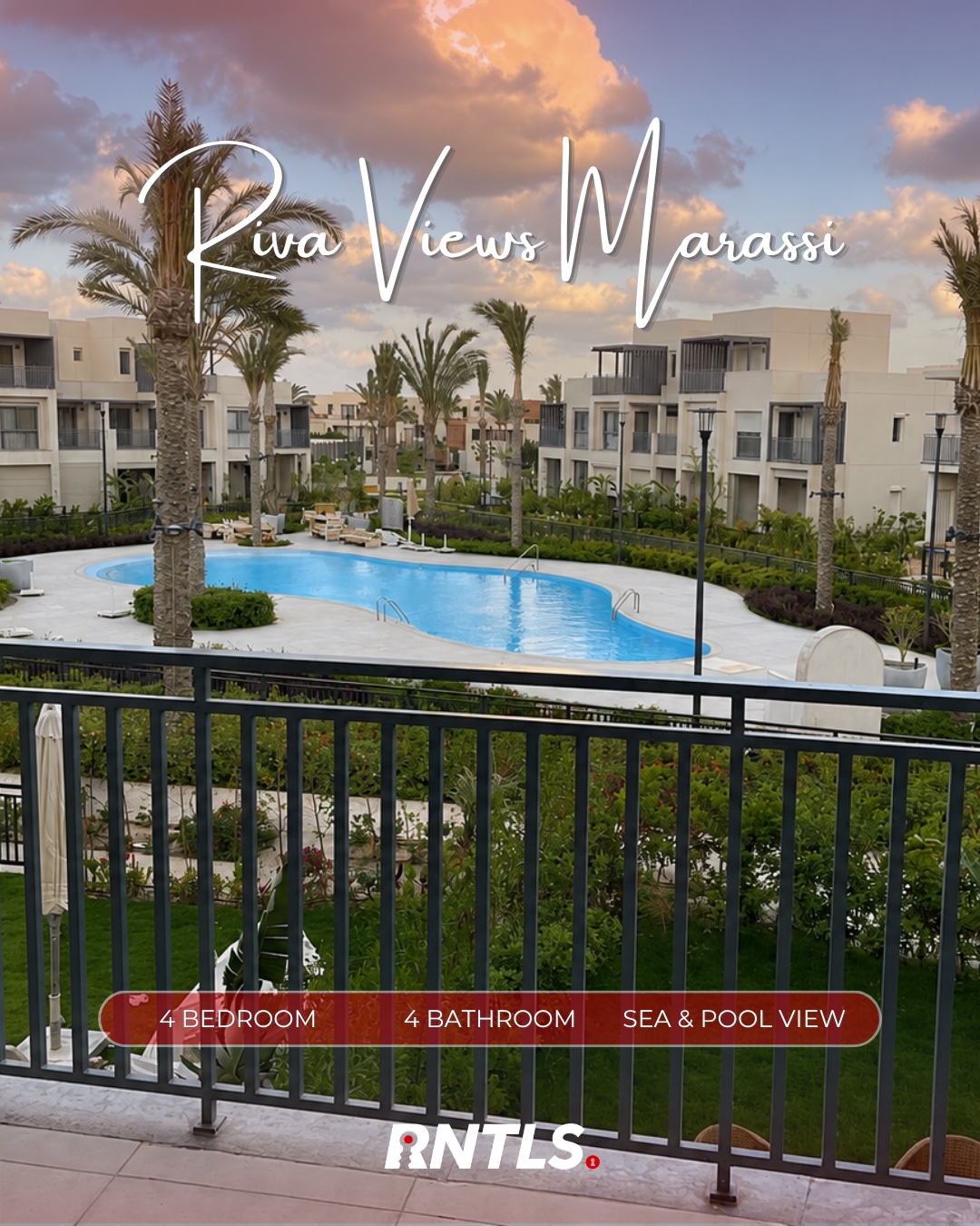 Riva views with sea & pool view