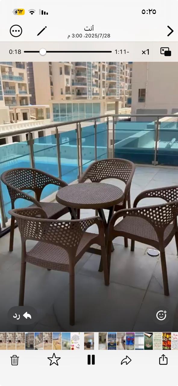 شاليه دور اول مطل على حمام السباحة