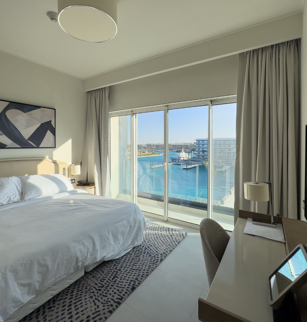 Luxurious serviced apartment in address beach resort marassi with a stunning marina view🌊☀️